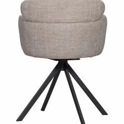 New WOOOD Fenne draaibare eetkamerstoel geweven stof Naturel