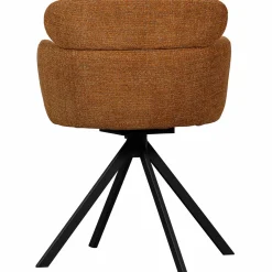 Sale WOOOD Fenne draaibare eetkamerstoel geweven stof Ginger