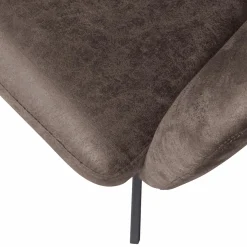 New WOOOD Fenne draaibare eetkamerstoel leerlook Zwart/grijs