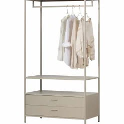 WOOOD Ferris open kledingkast 100 cm metaal zand