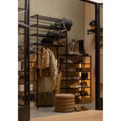 Online WOOOD Ferro schoenenrek stapel van 4 metaal zwart