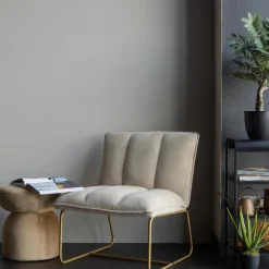 Online WOOOD Fie fauteuil ribstof zand