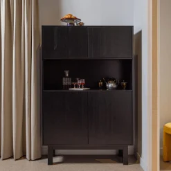 Hot WOOOD Finca buffet-/drankkast grenen diepzwart