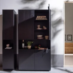 WOOOD Finca opbergkast 110 cm grenen Diepzwart