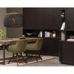 WOOOD Finca opbergkast 110 cm grenen Diepzwart