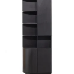 Sale WOOOD Finca opbergkast rond links 78 cm grenen diepzwart