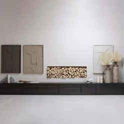 Clearance WOOOD Finca tv meubel 50 cm grenen diepzwart