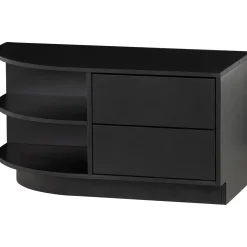 Sale WOOOD Finca tv meubel rond links 78 cm grenen diepzwart