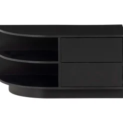 Sale WOOOD Finca tv meubel rond links 78 cm grenen diepzwart