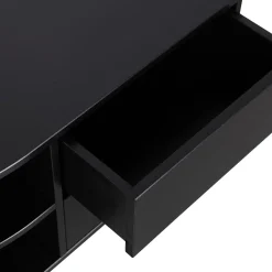 Sale WOOOD Finca tv meubel rond links 78 cm grenen diepzwart