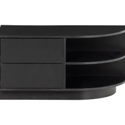 Sale WOOOD Finca tv meubel rond rechts 78 cm grenen diepzwart