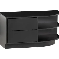 Sale WOOOD Finca tv meubel rond rechts 78 cm grenen diepzwart