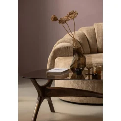 Outlet WOOOD Flash salontafel mango hout/glass walnoot