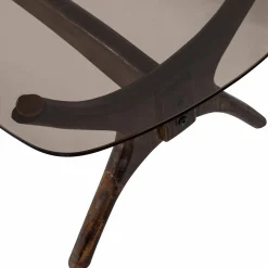 Outlet WOOOD Flash salontafel mango hout/glass walnoot