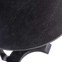 Hot WOOOD Floor bijzettafel hout/metaal zwart