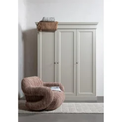 Discount WOOOD Folke fauteuil chenille oudroze melange Oud roze melange