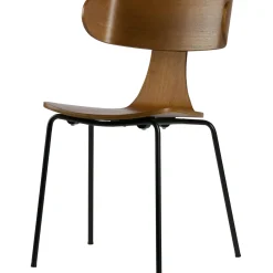 Best WOOOD Form houten stoel met metalen poot Bruin