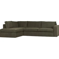 New WOOOD Freddie hoekbank links Warm groen