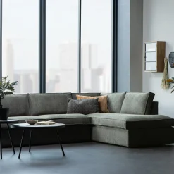 Hot WOOOD Freddie hoekbank rechts Warm groen