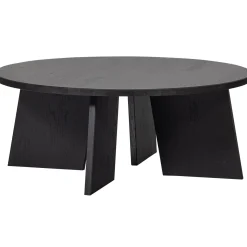 Outlet WOOOD Fries salontafel ø90 cm eiken blacknight