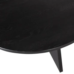 Outlet WOOOD Fries salontafel ø90 cm eiken blacknight