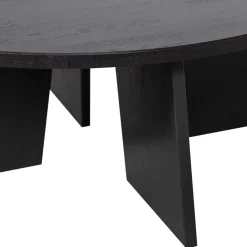 Outlet WOOOD Fries salontafel ø90 cm eiken blacknight