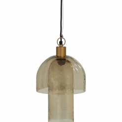 Discount WOOOD Gigi hanglamp dubbele kap gehamerd glas