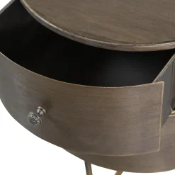 Discount WOOOD Glossy rond kastje metaal antique brass