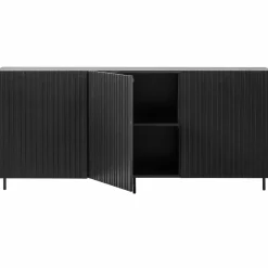 Hot WOOOD Grand Gravure dressoir grenen zwart