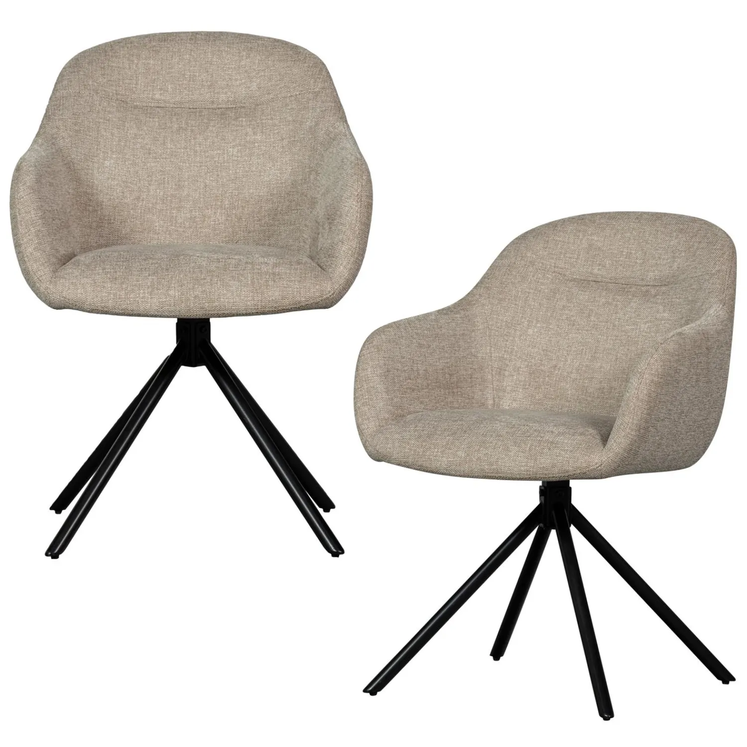 Discount WOOOD Grant-Jaki eetkamerstoel zand