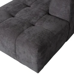 Sale WOOOD Grid hoekbank rechts geweven stof Donkergrijs