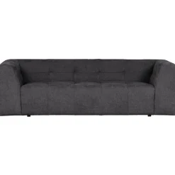 Online WOOOD Grid 3-zits bank geweven stof Donkergrijs