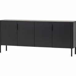 Online WOOOD Gunnar dressoir 200 cm grenen Matzwart