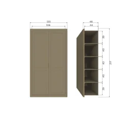 Online WOOOD Gunnar opbergkast grenen Mud