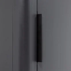 Clearance WOOOD Gunnar smalle hoge kast grenen Matzwart