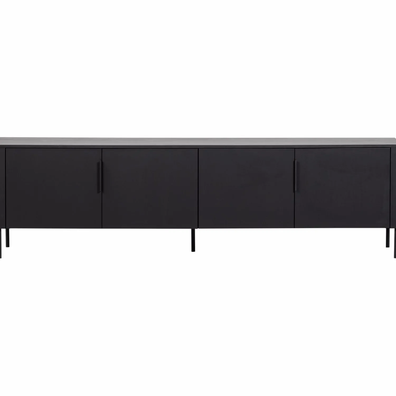 Online WOOOD Gunnar tv meubel 200 cm grenen Matzwart