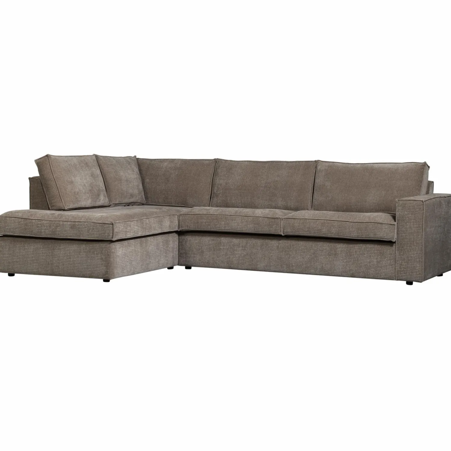 New WOOOD Hajo hoekbank links ribstof Taupe