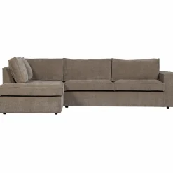 New WOOOD Hajo hoekbank links ribstof Taupe