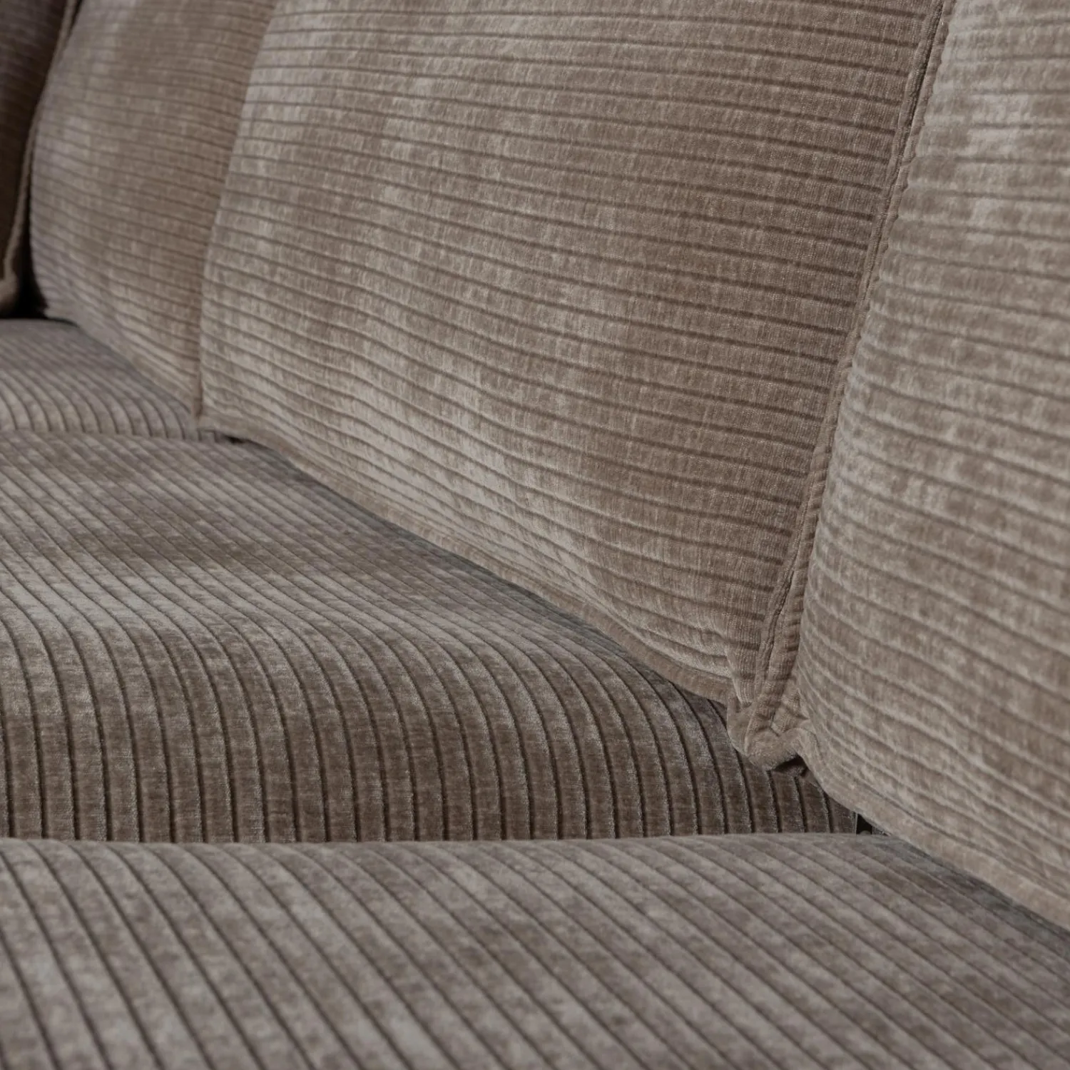 New WOOOD Hajo hoekbank links ribstof Taupe