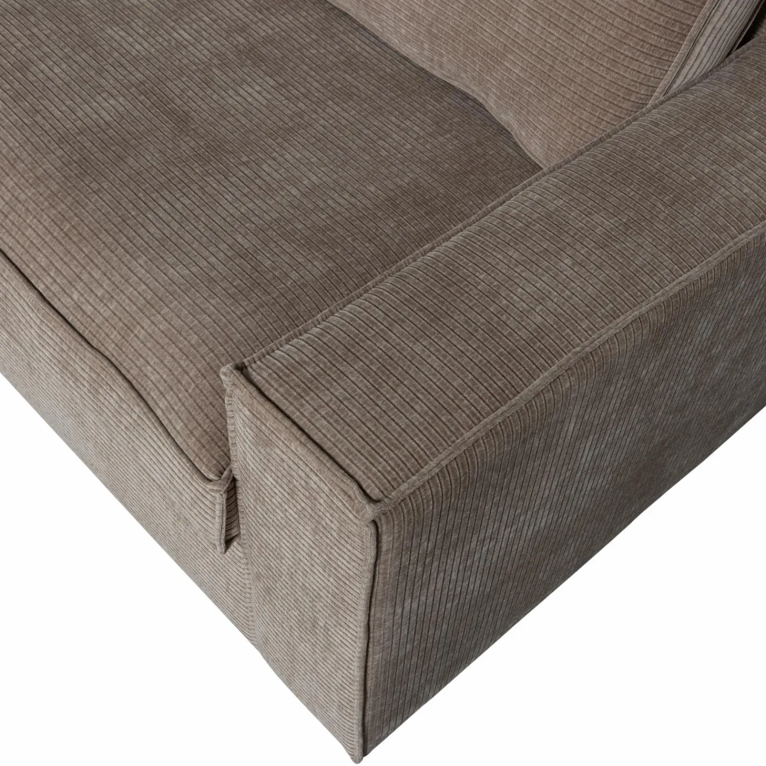 New WOOOD Hajo hoekbank links ribstof Taupe