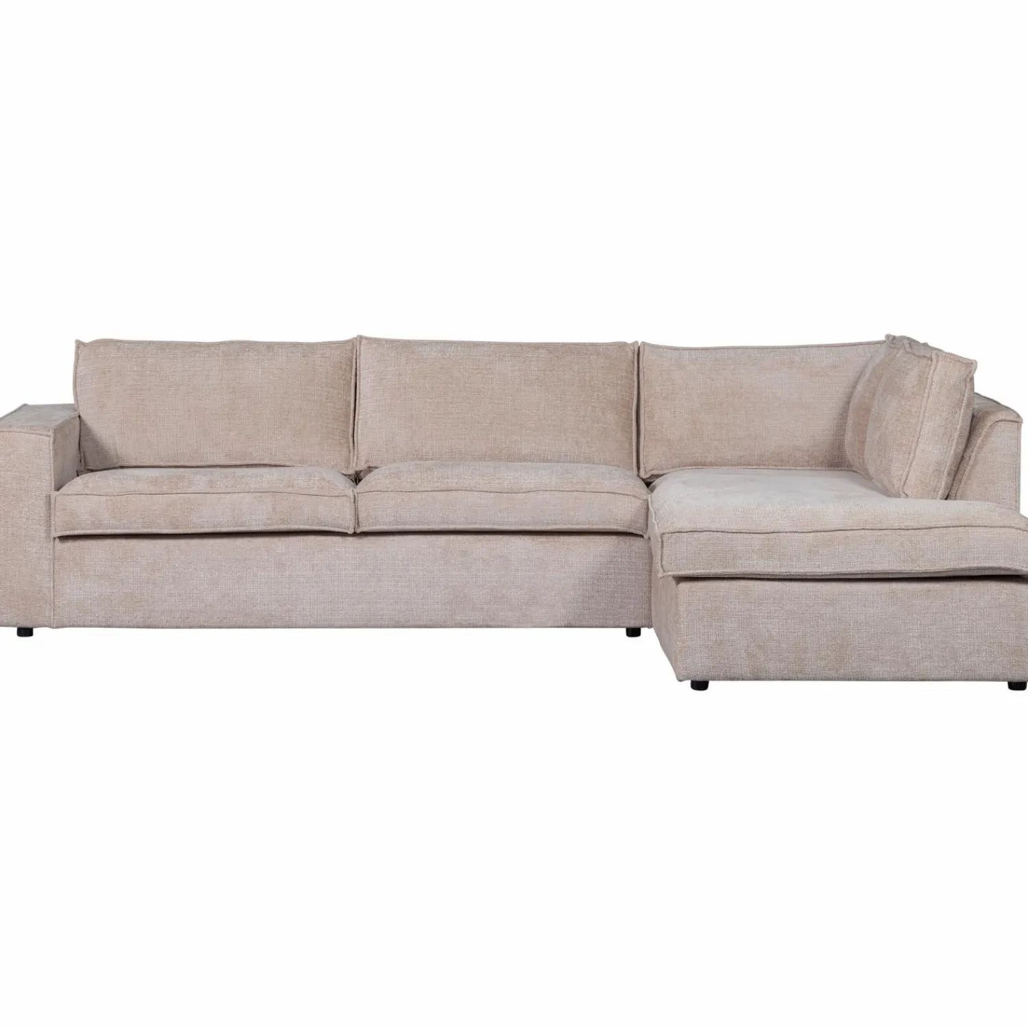 Outlet WOOOD Hajo hoekbank rechts chenille Zand