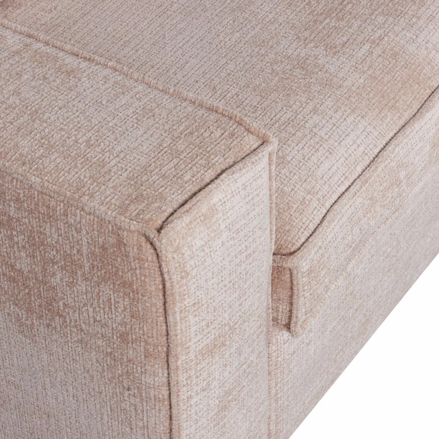 Outlet WOOOD Hajo hoekbank rechts chenille Zand