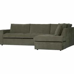 Sale WOOOD Hajo hoekbank rechts ribstof Forest