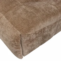 Hot WOOOD Hein relaxfauteuil elektrisch geweven rib Lichtbruin