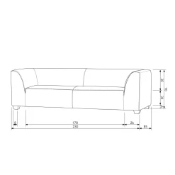 Best WOOOD Hollandia 3-zits tuinbank outdoor carbon grijs