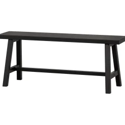 Clearance WOOOD Imme bankje hout zwart 110 cm