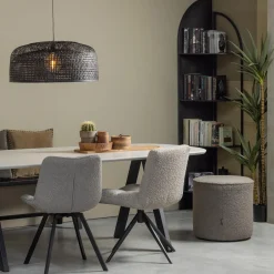 Clearance WOOOD Imme bankje hout zwart 110 cm