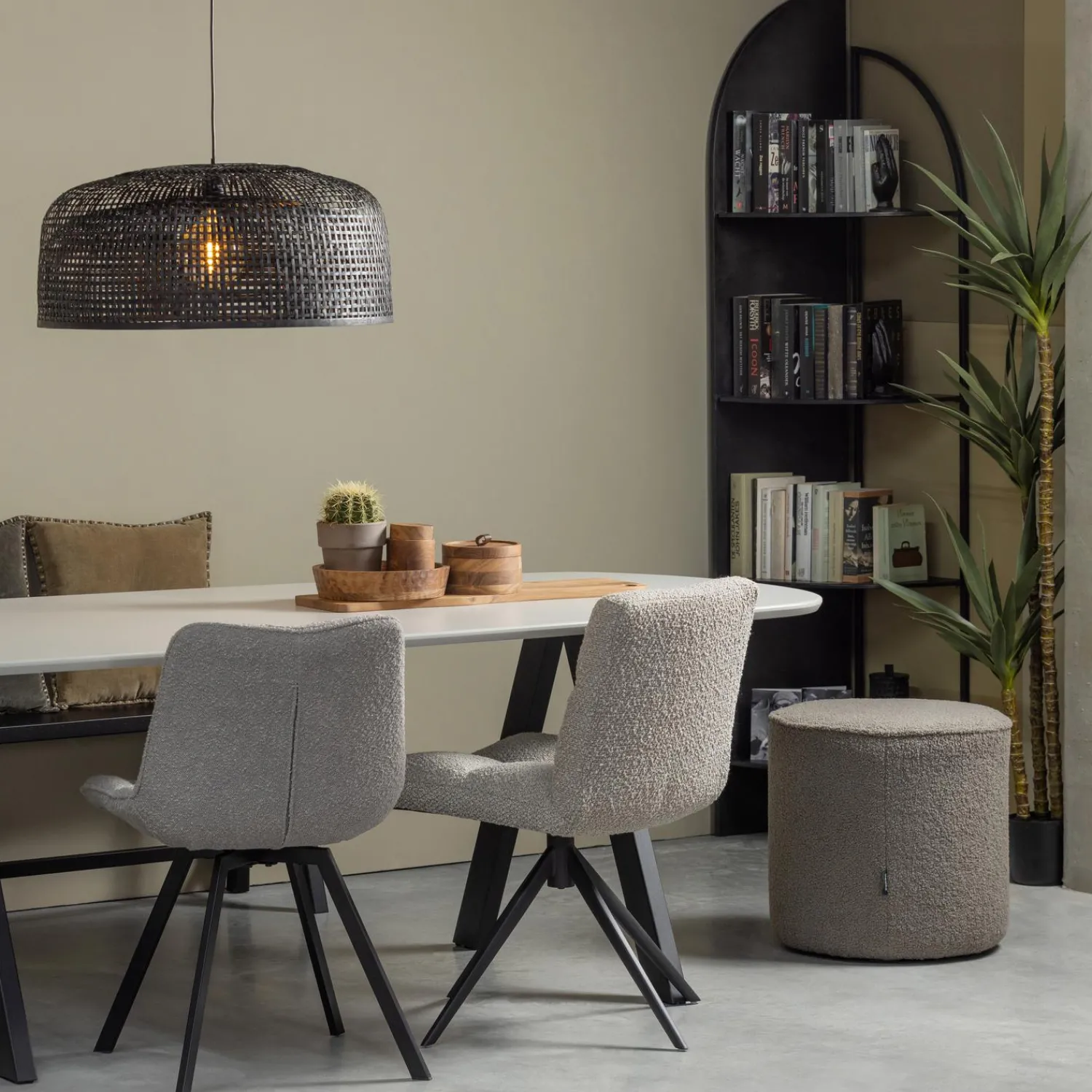 Clearance WOOOD Imme bankje hout zwart 110 cm