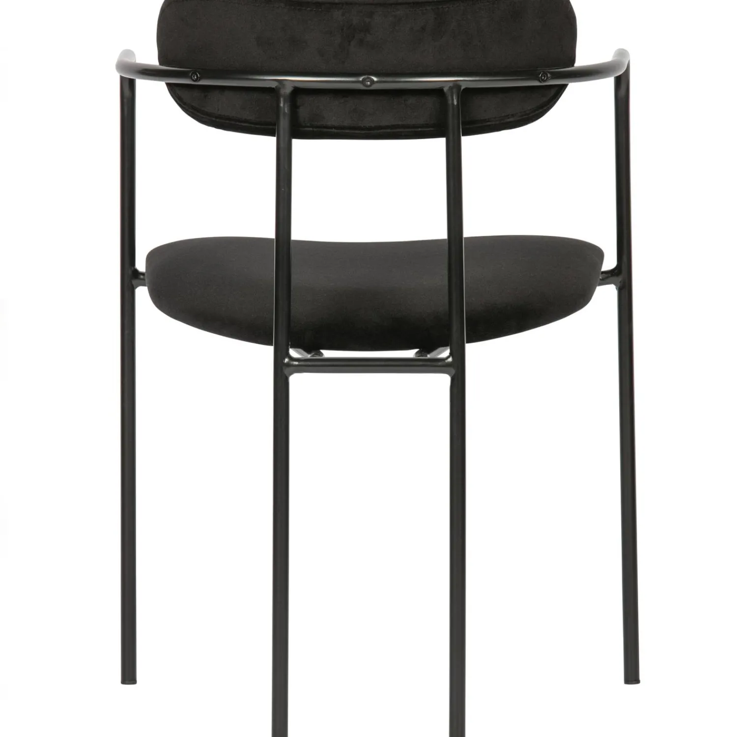 WOOOD Ivy eetkamerstoel velvet zwart