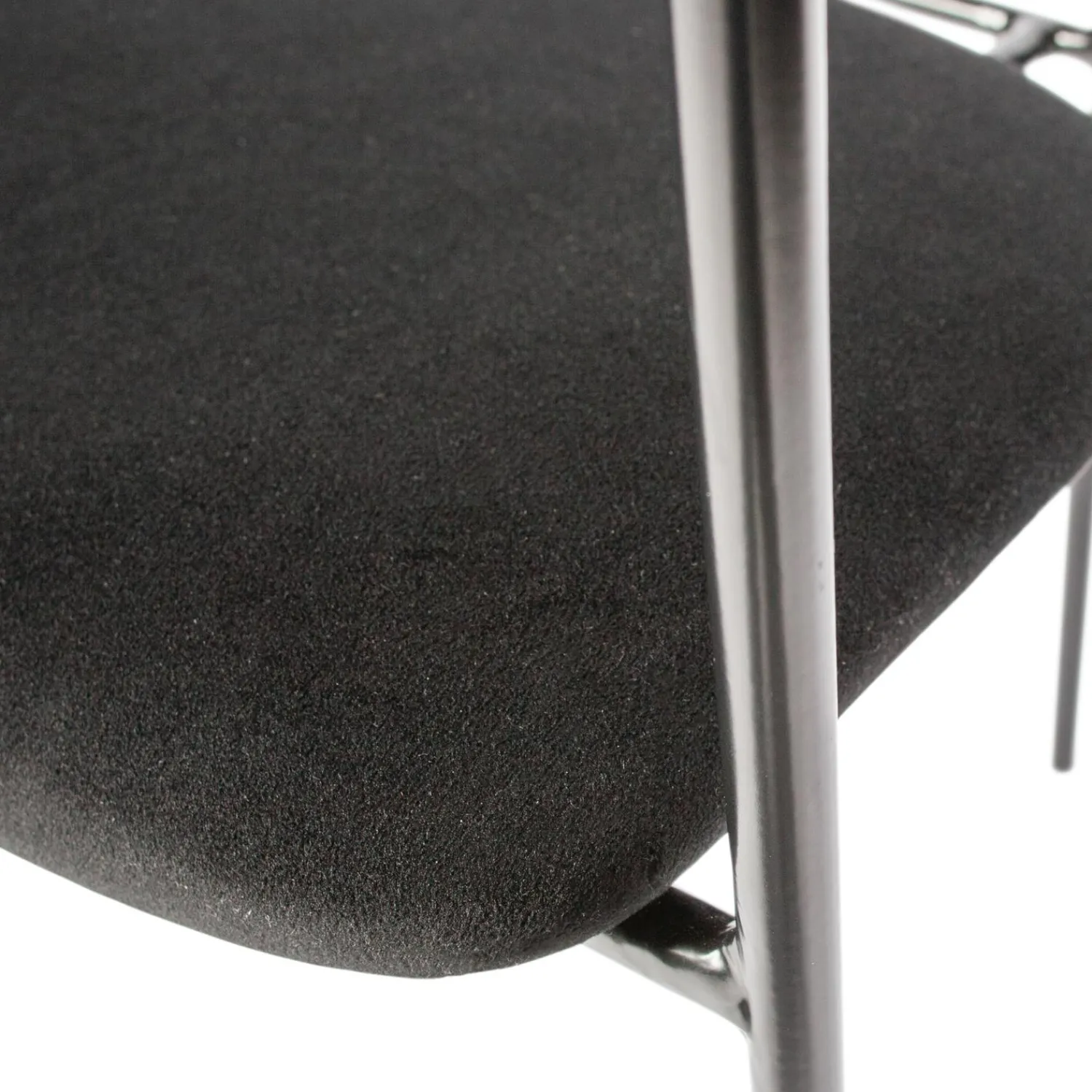 WOOOD Ivy eetkamerstoel velvet zwart